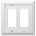 Amertac Amertac 279RRW 5.06 x 4.87 in. 2 Rocker Cottage White Wood Wall Plate 279RRW